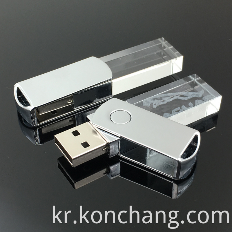 Swivel Glass Usb Stick